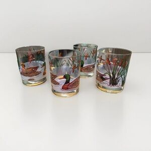 Duck Design Glass Tumblers - Set of 4